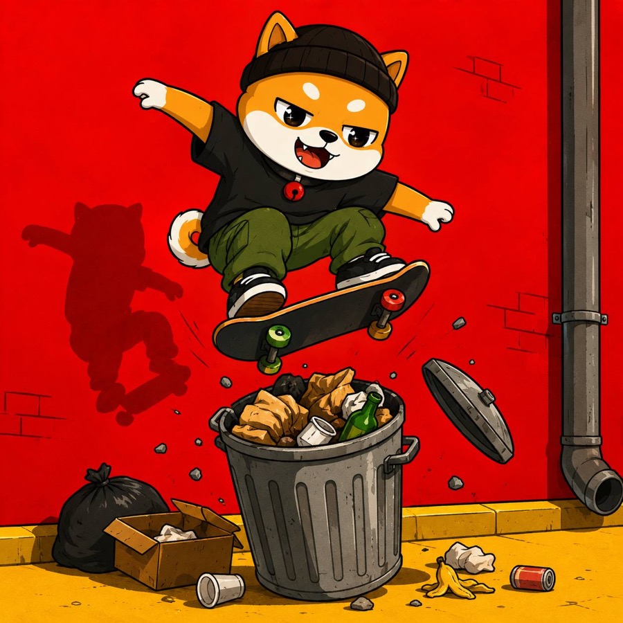 Baby Shib skating